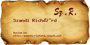 Szandi Richárd névjegykártya