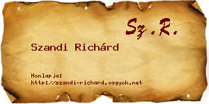 Szandi Richárd névjegykártya