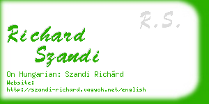 richard szandi business card